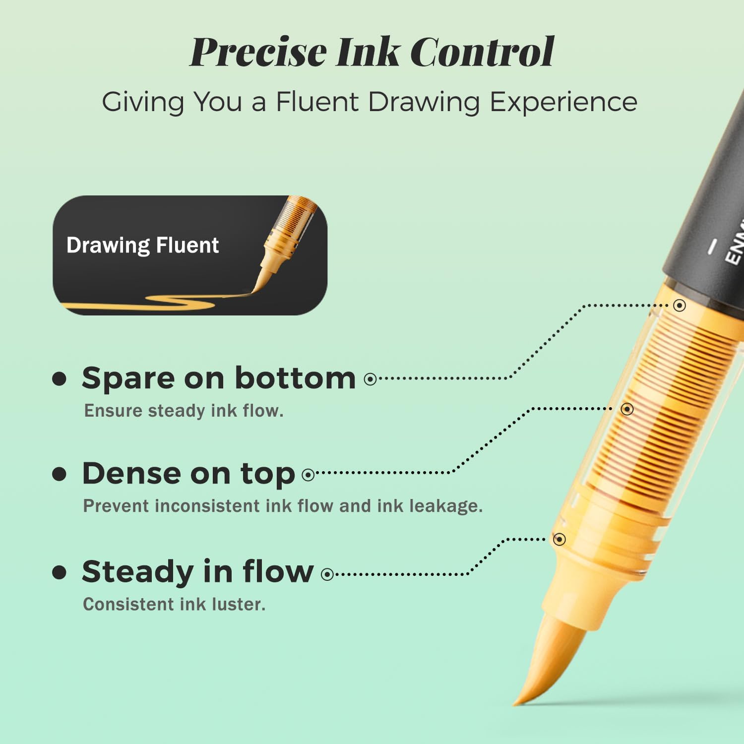Thumbnail 4 de ENMY 60 Colours Acrylic Markers Brush Tip – Direct Liquid Ink for Anime, Canvas, Fabric and More