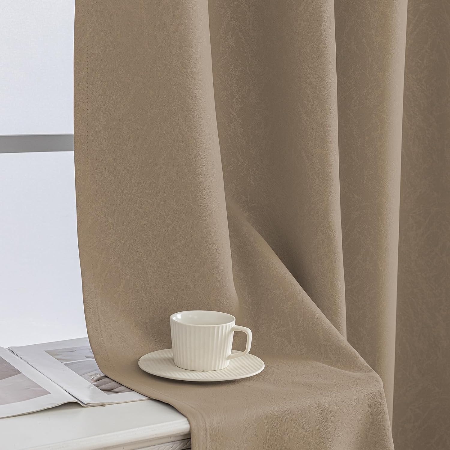 Thumbnail 5 de Lot de 2 rideaux occultants Ystyle 140x225 cm à œillets, isolants anti-froid et anti-chaleur