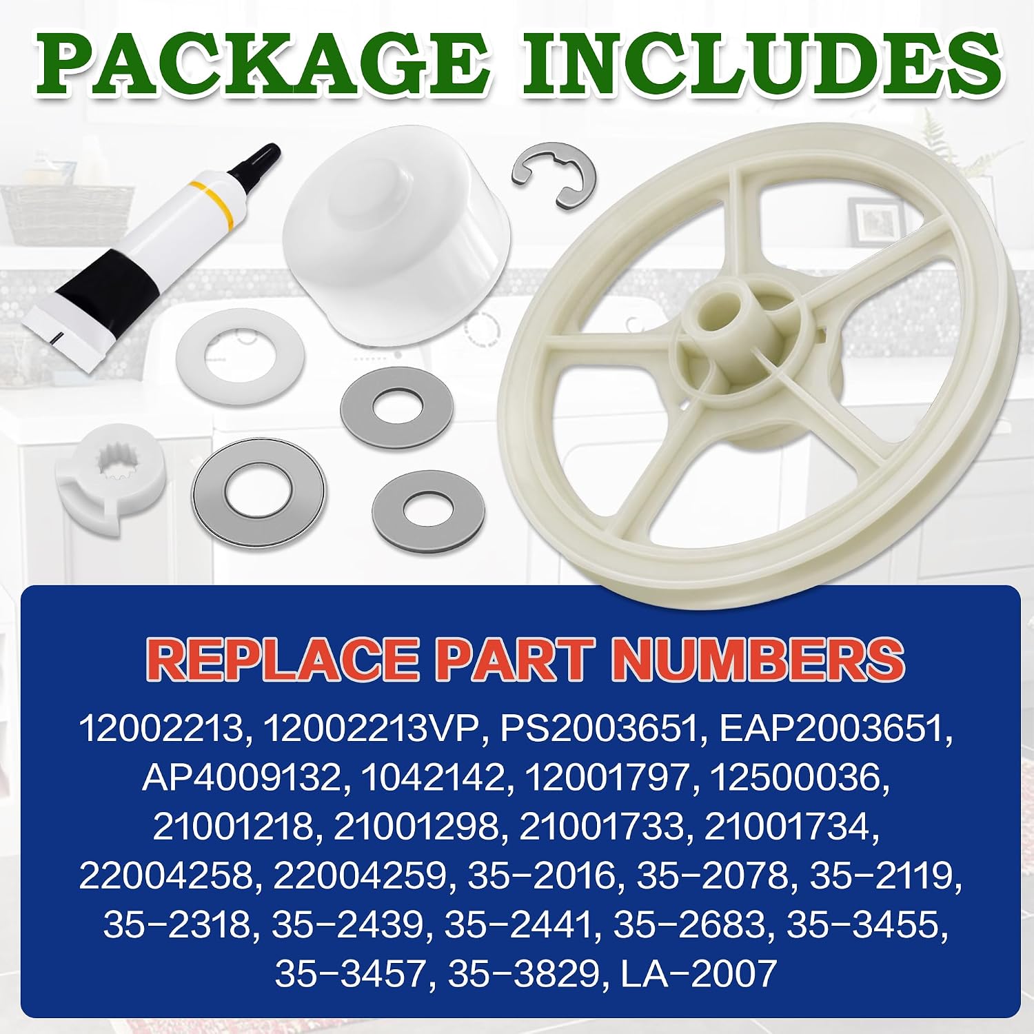 Detalle de Bakaoof 12002213 Washer Thrust Bearing Kit with Pulley and Washers
