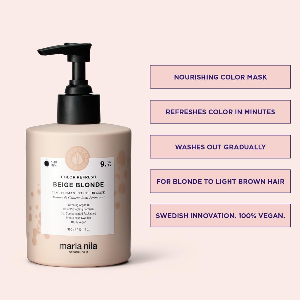 Thumbnail 2 de Maria Nila Colour Refresh Beige Blonde – Maschera pigmentata semi-permanente 300 ml