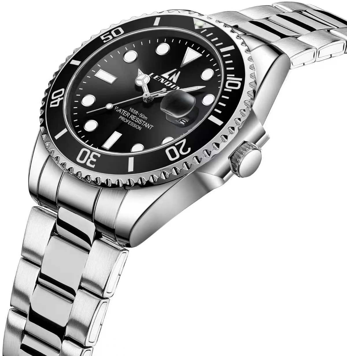 Detalle 2 de LN LENQIN Herren Uhr Analog Quarz mit Datum