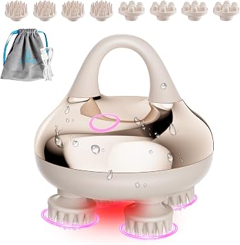 Detalle de COMFIER Masajeador Cuero Cabelludo IPX7 🧖♀️ Alivio Total