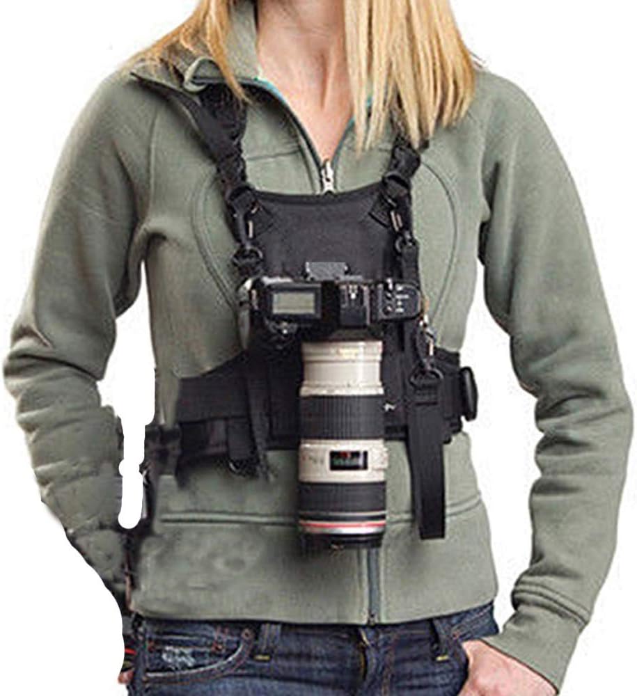 Detalle de Nicama Imbracatura Pettorale per Fotocamera — cinturino doppio, sgancio rapido e trasporto sicuro per DSLR