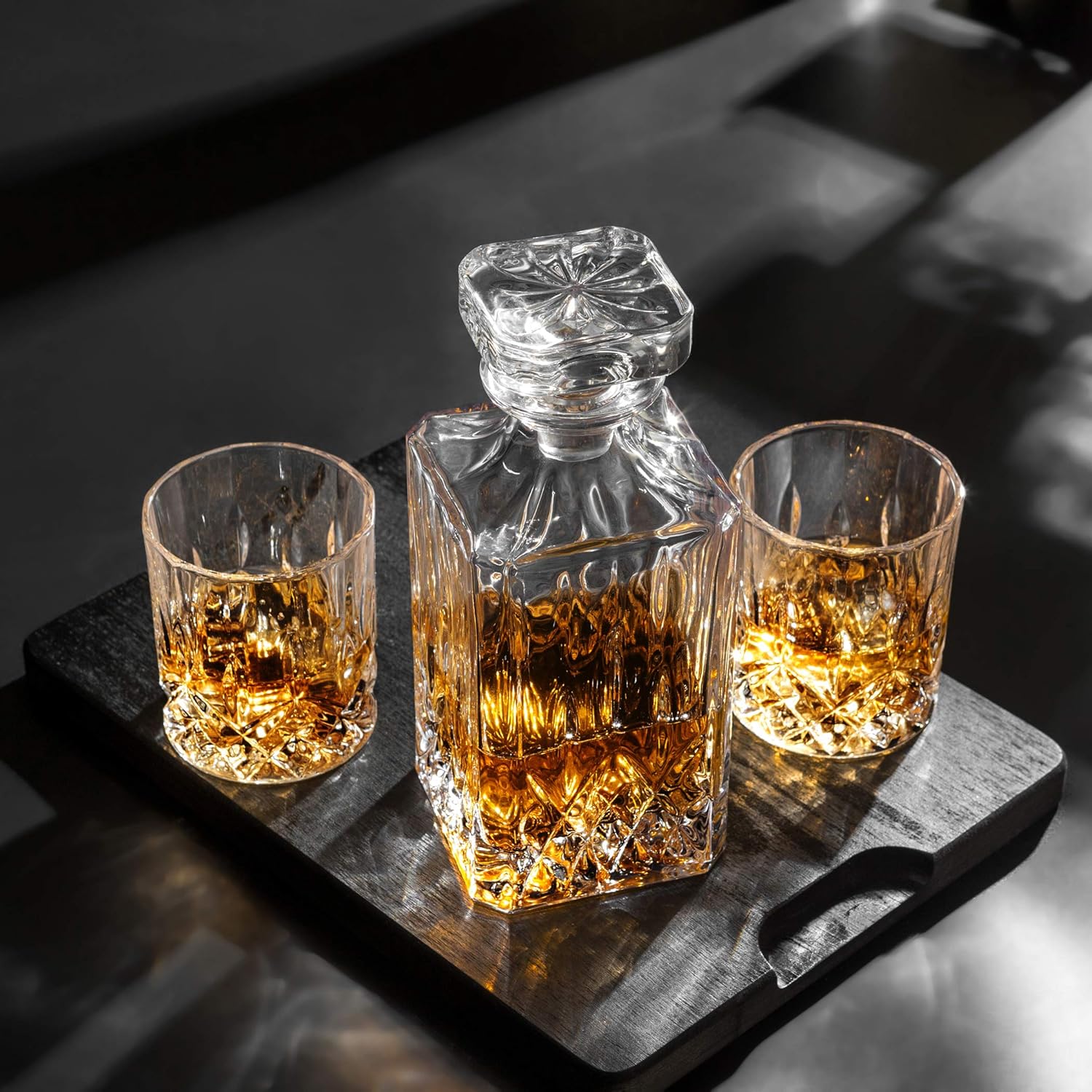 Thumbnail 4 de KANARS Whisky Karaffe und Gläser Set 750 ml Whisky Dekanter 5tlg