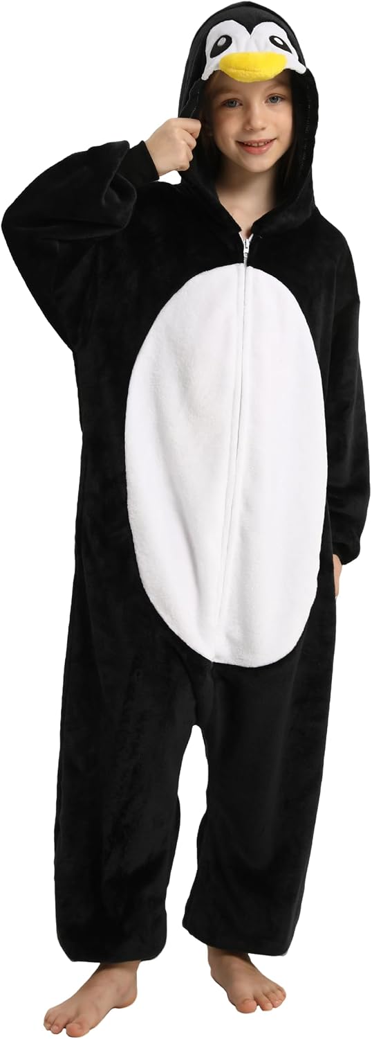 Detalle de LONULAIN Kids Animal Onesie Pajamas in Flannel
