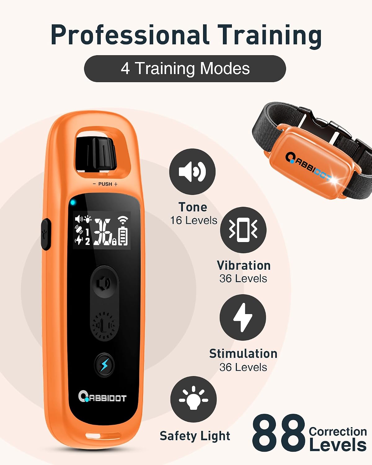 Detalle 2 de ABBIDOT Dog Training Collar, 5000 ft