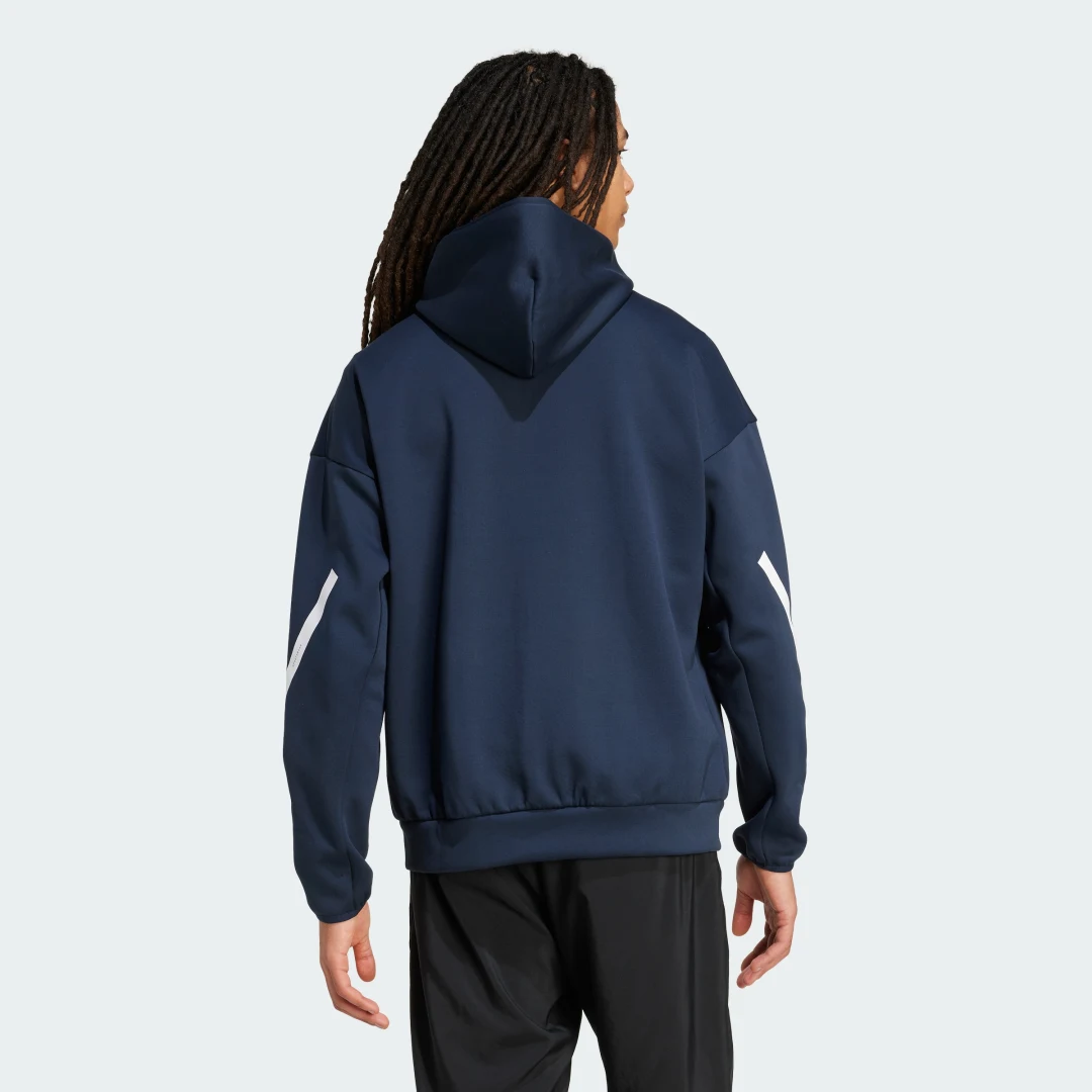 Detalle de Sudadera con capucha Z.N.E. de Adidas – azul