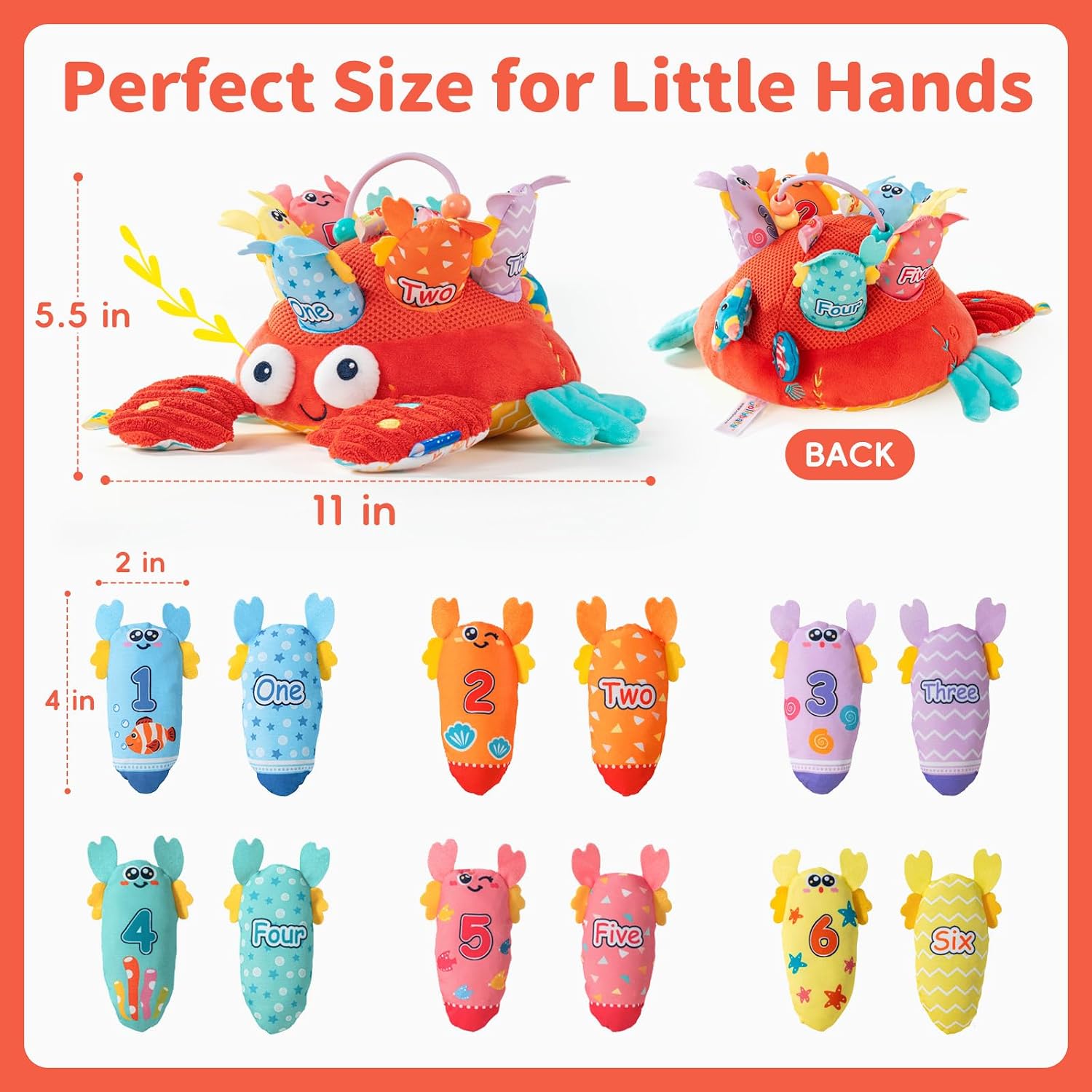 Detalle de Jollybaby Plush Montessori Sorting Toy
