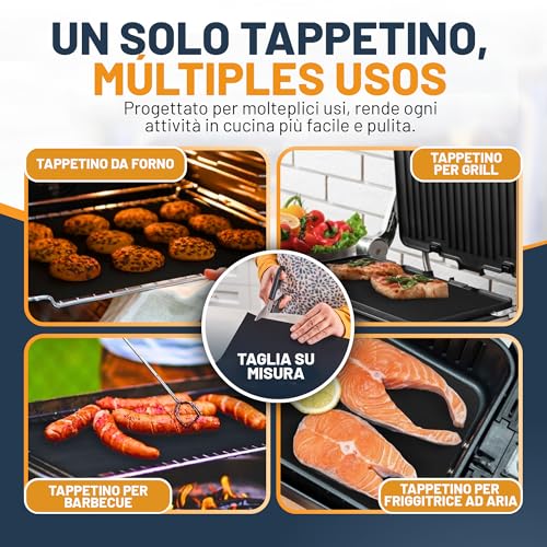 Thumbnail 5 de Linda’s Essentials Tappetini Forno (2 Pezzi) - Tappetino antiaderente forno 32x50 cm, riutilizzabile e resistente al calore