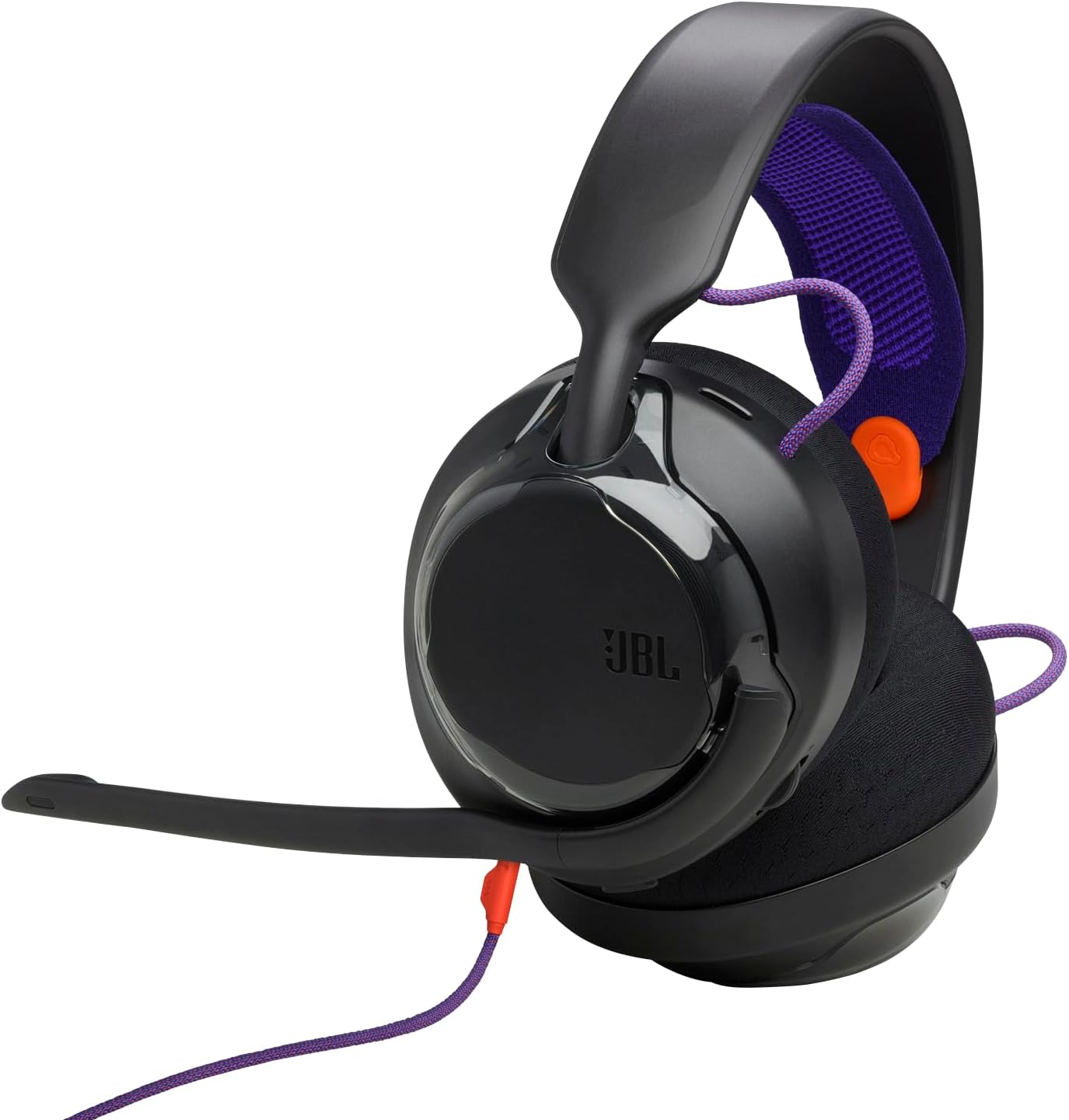 Detalle de JBL Quantum 250 Wired Over-Ear Gaming Headset (Black) with Spatial Sound and Replaceable Parts