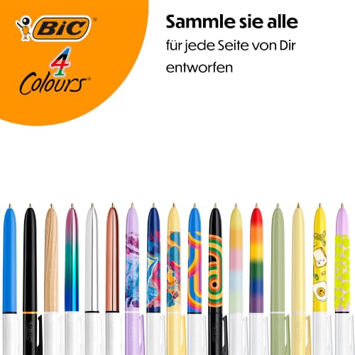Thumbnail 9 de BIC 4 Couleurs Minéral - Stylos-bille Pointe Moyenne 1,00 mm, Pack de 5 (Couleurs du corps assorties)