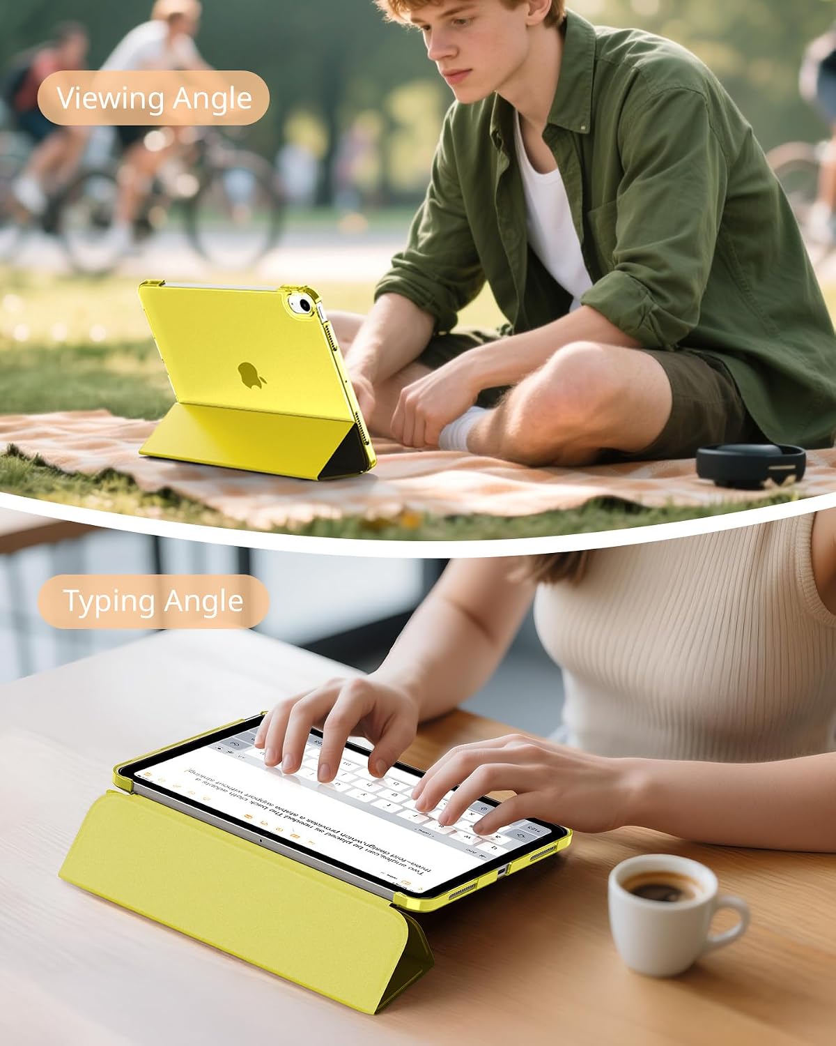 Thumbnail 6 de CACOE Case for iPad A16 11th/10th Gen with Screen Protector (11/10.9 inch) – Full Protection in Yellow