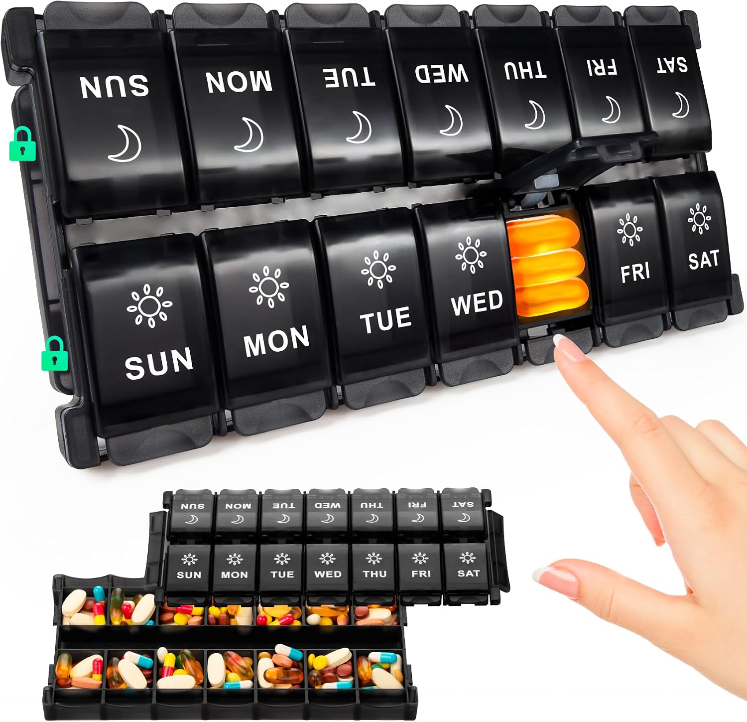 Detalle de XL Large Weekly Pill Organiser 14 Day