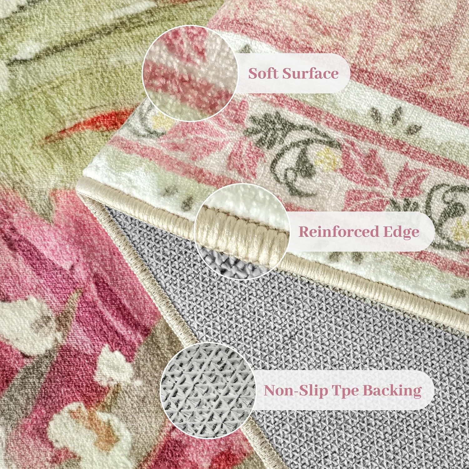 Detalle de Washable 6x9 area rug