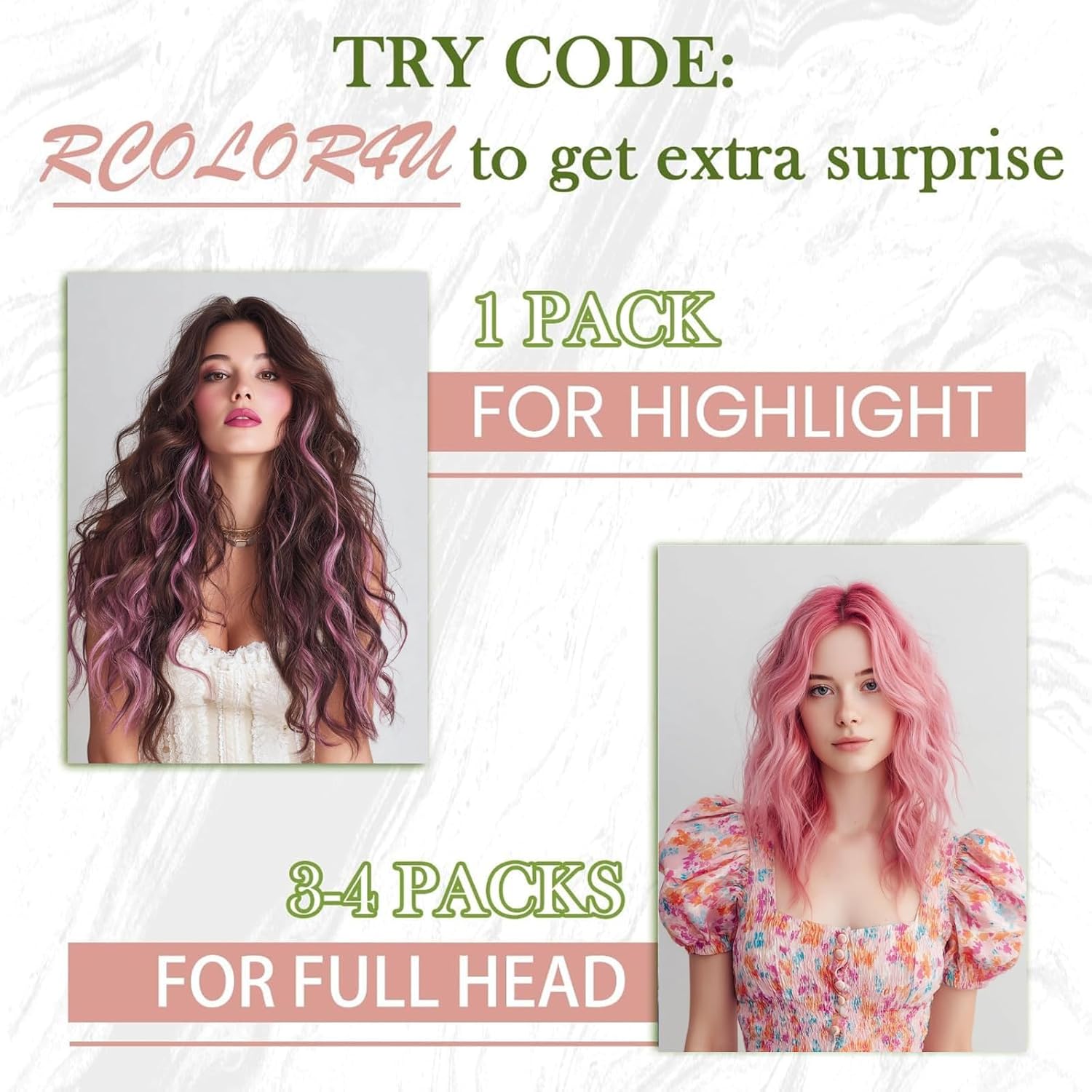 Detalle de RUNATURE Extension Biadesive Capelli Veri Rosa 35 cm – 10 pezzi Remy, Colore Pink