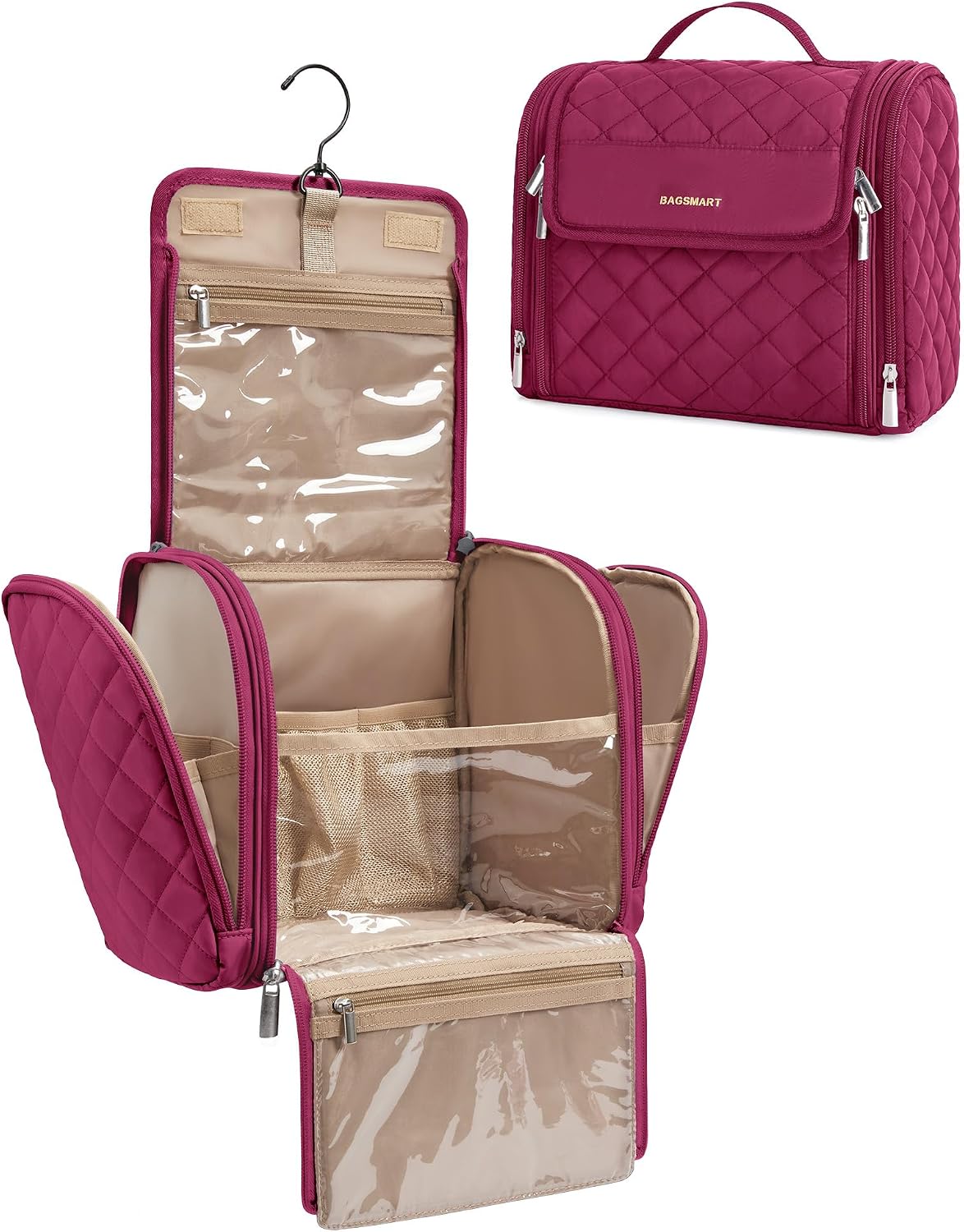 Thumbnail 5 de BAGSMART Makeup Bag Large Hanging Organizer