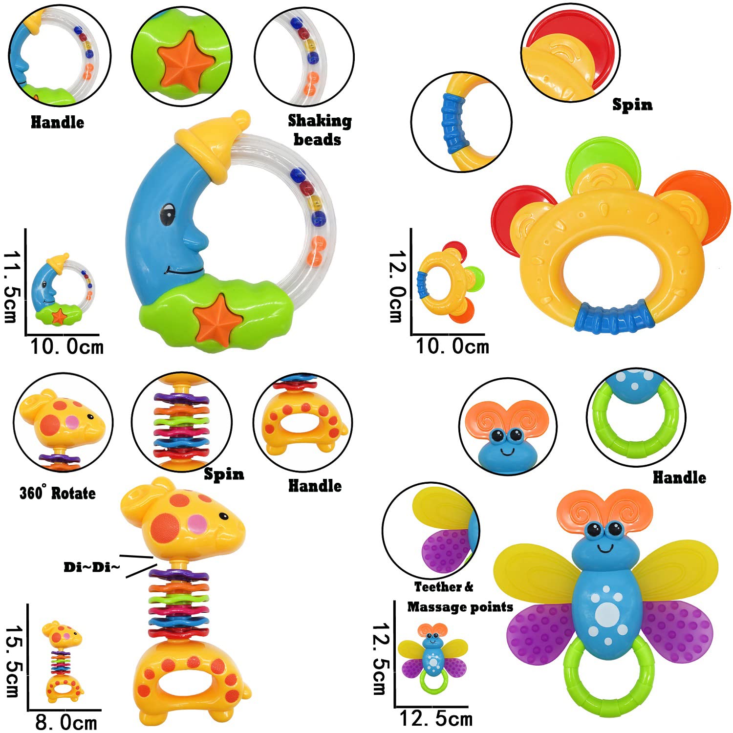 Thumbnail 5 de AIVIAI Baby Toys 11pcs Rattle Set