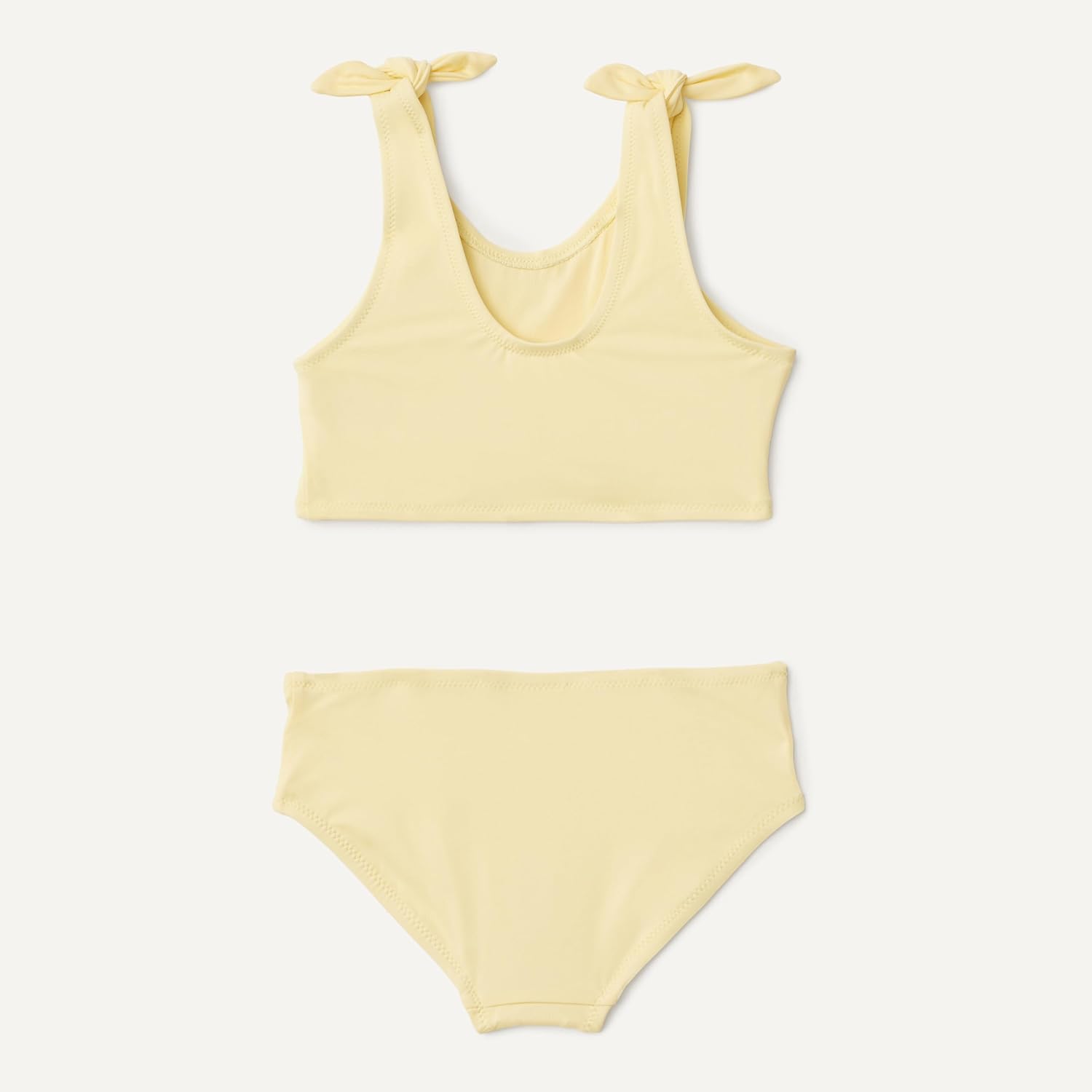 Detalle de Amazon Essentials Maillot de bain bikini 2 pièces avec nœud pour fille : coupe ajustée et tissu à séchage rapide