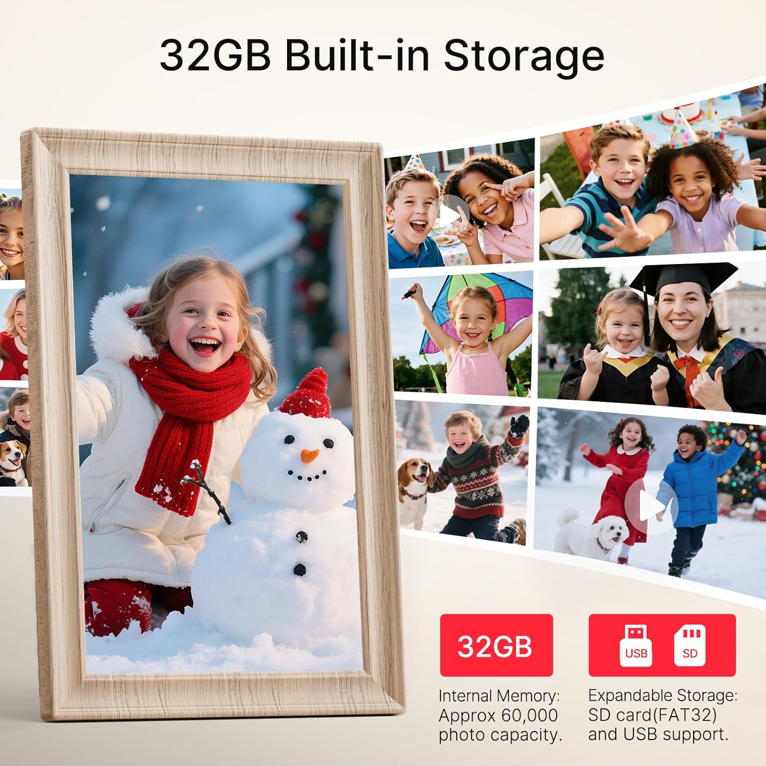 Detalle 2 de Frameo 10.1" WiFi digital photo frame 32GB