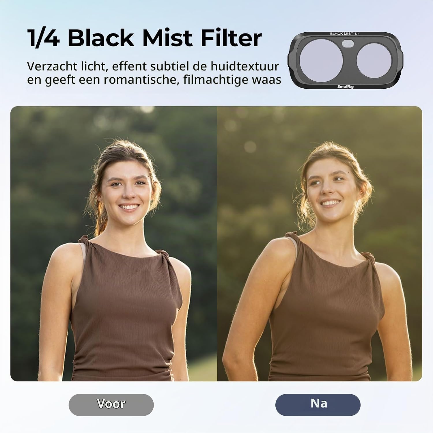 Detalle de SMALLRIG 6687 filterset voor Insta360 Luna Ultra met zes ND-filters