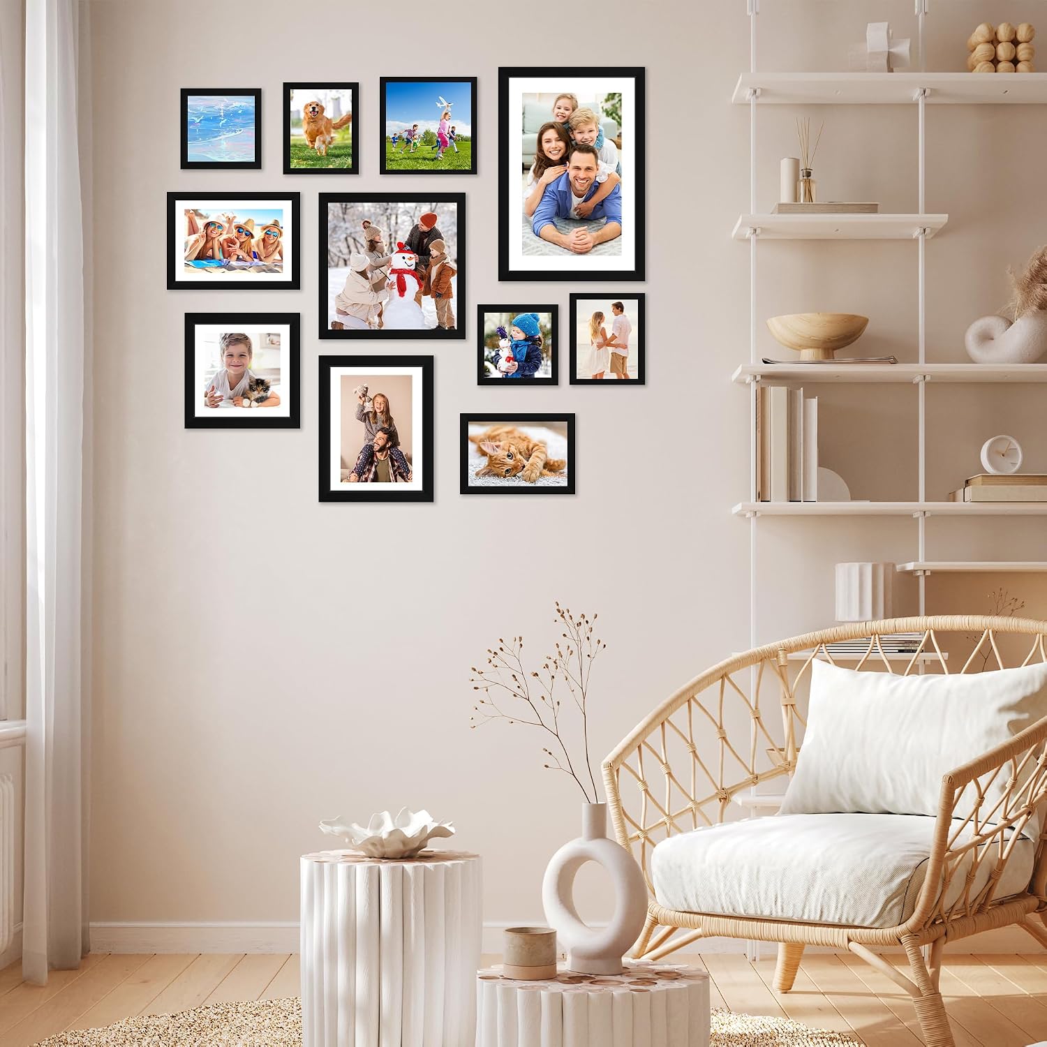 Thumbnail 6 de FIXSMITH 5x5 Picture Frames, Set of 4, Black with HD Plexiglass