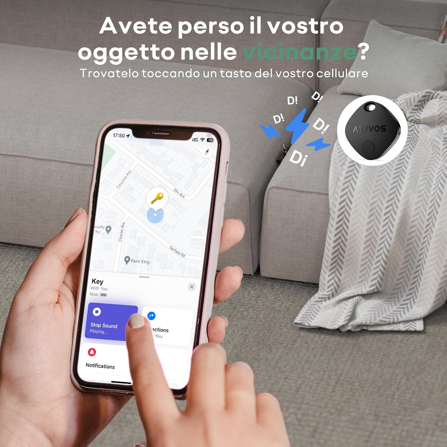 Detalle de ATUVOS Air Tag + Air Card Wallet Tracker sottile 1,6 mm (2 pezzi) nero per rete Dov’è, per iOS
