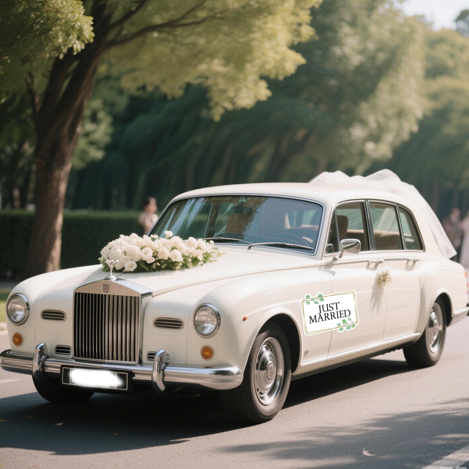 Thumbnail 3 de Just Married Car Magnets 11x6.9in