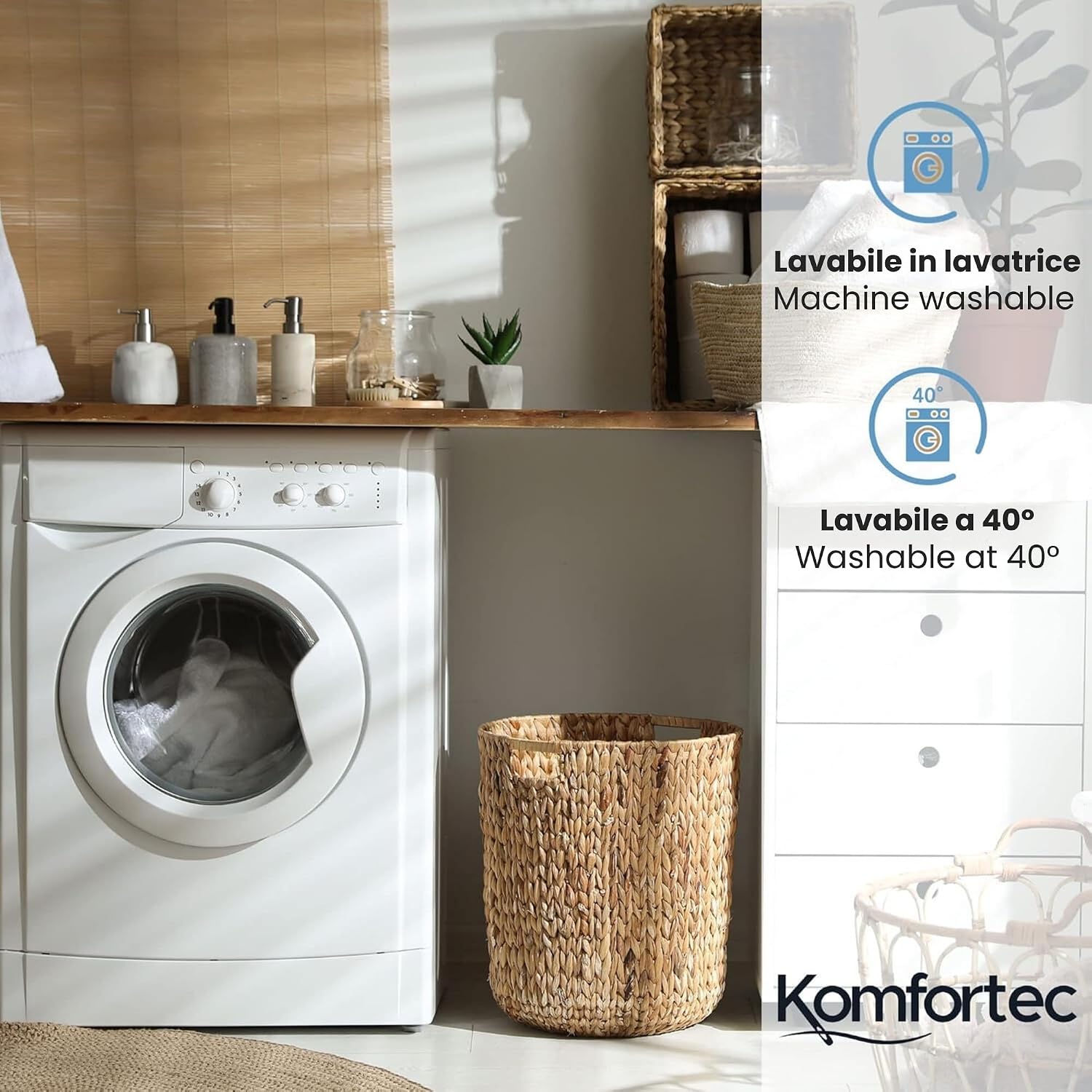 Thumbnail 6 de Komfortec Coprimaterasso Impermeabile 90x200 cm bianco, Oeko-Tex, antiacaro e traspirante
