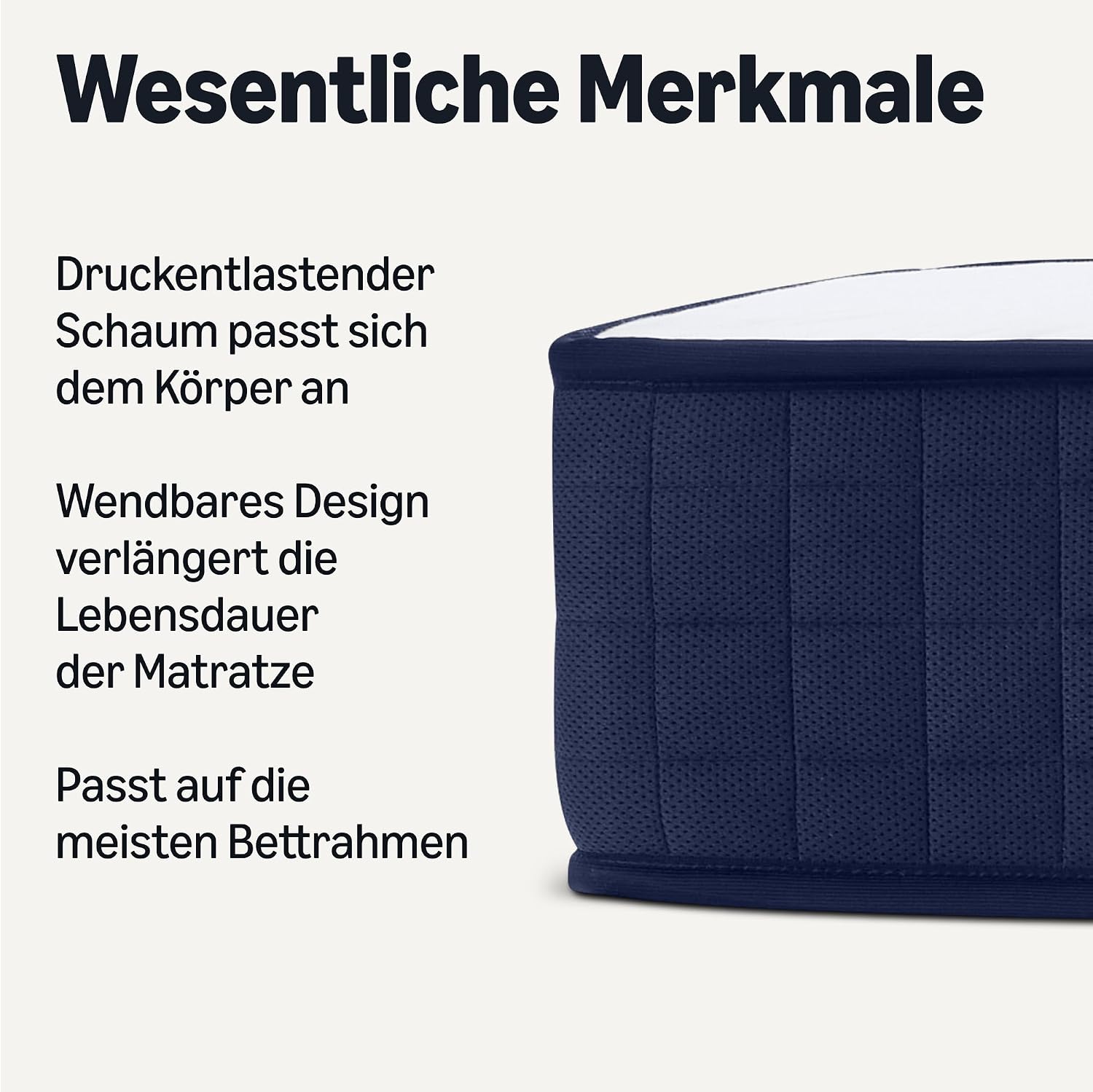 Detalle de Amazon Basics Memoryschaum-Matratze 90 x 200