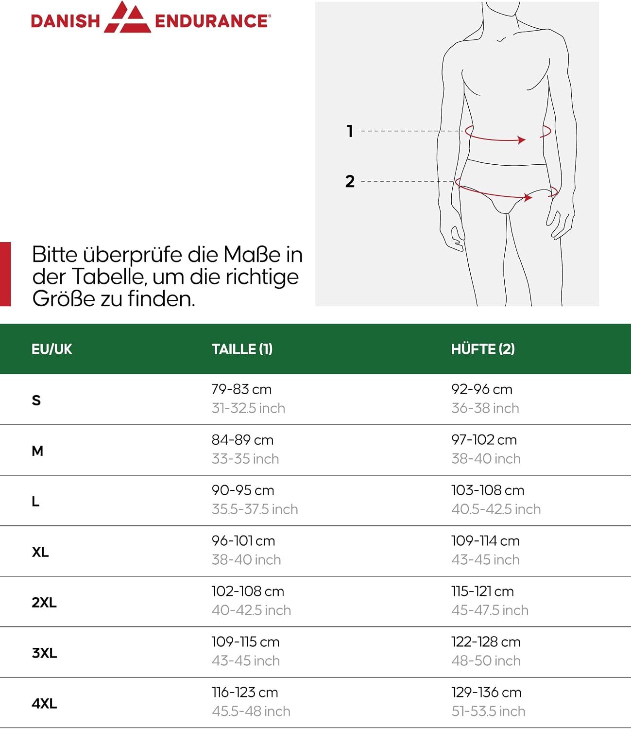 Detalle de DANISH ENDURANCE Merino Boxershorts Herren (2er Pack) – Geruchsneutral, schweißableitend & atmungsaktiv