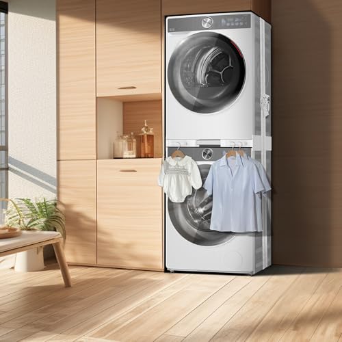 Thumbnail 6 de NIUXX Kit apilar lavadora y secadora universal ajustable (56–69 cm) con marco intermedio y 6 tubos