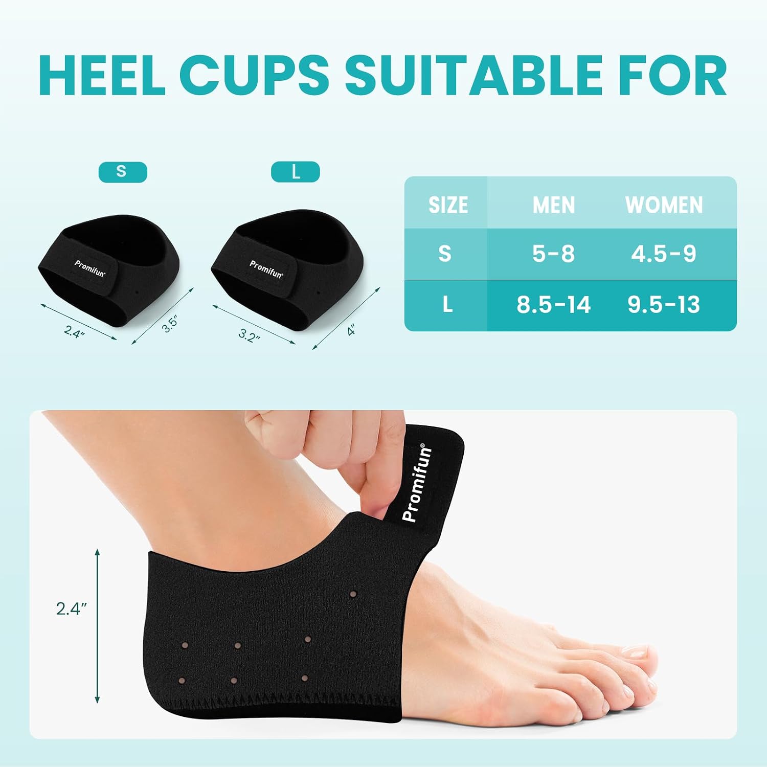 Thumbnail 4 de Promifun Plantar Fasciitis Heel Cup Protectors