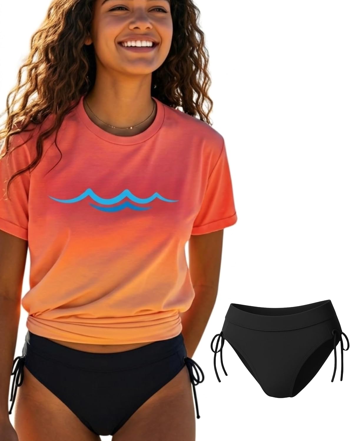 Detalle de MOOPRA Costume da Bagno Mestruale NAIA con AquaSecure