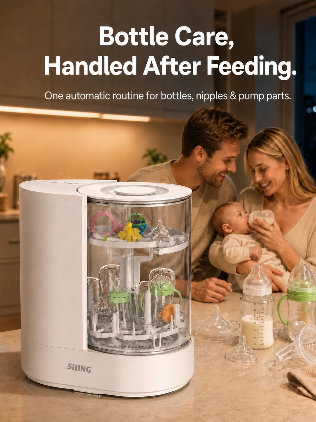 Detalle 2 de SIJING Baby Bottle Washer with Glass Chamber