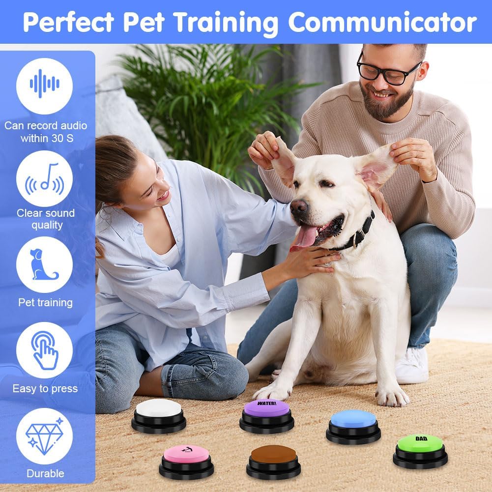 Thumbnail 4 de vsshe Buzzer mit Aufnahmefunktion – Talking-Trainingstaste für Hund & Haustier-Interaktion
