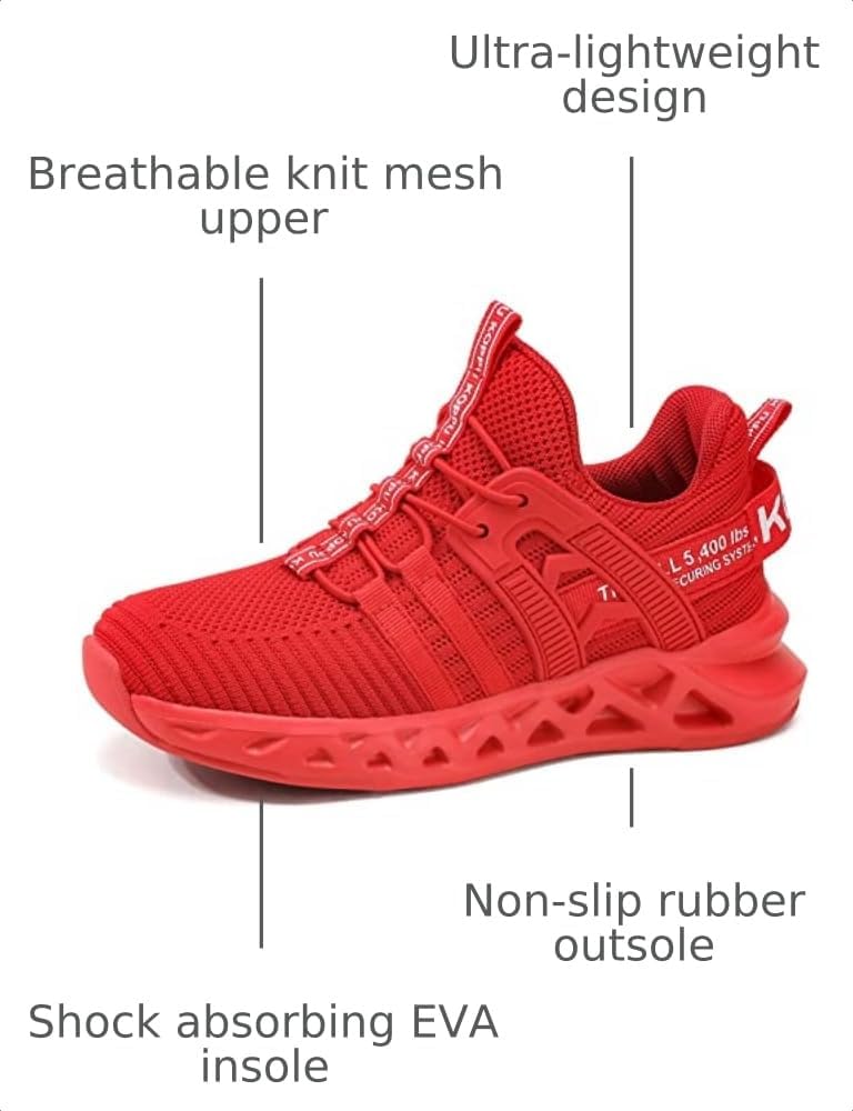Detalle de Koppu Kids Non-Slip Lightweight Knit Mesh Sneakers