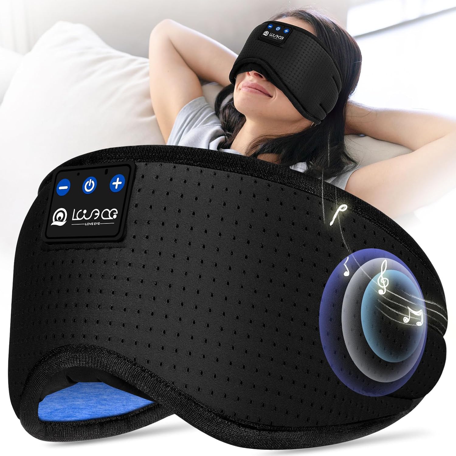 Detalle de Love Eye Sleep Mask with Bluetooth Headphones