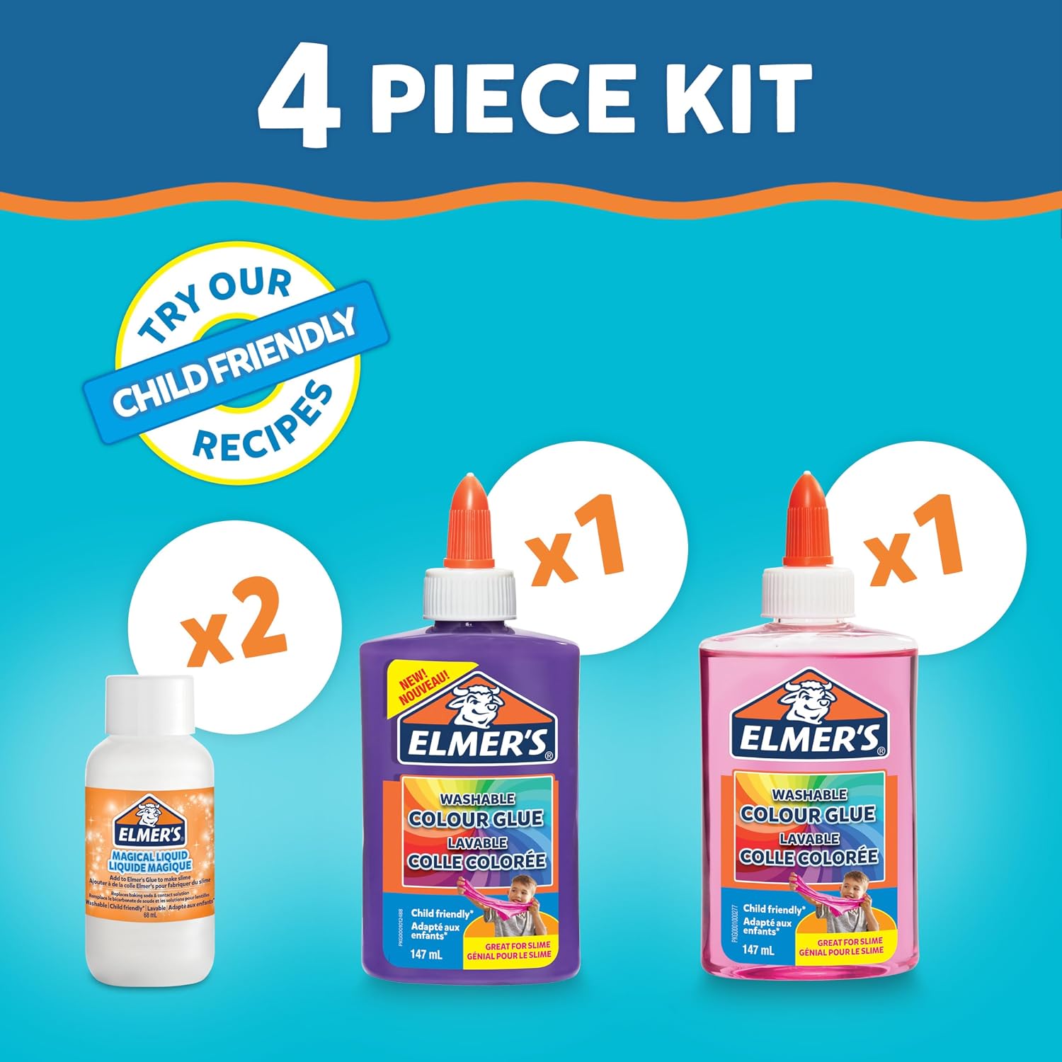 Detalle 2 de Elmer's Colour Slime Kit 4-count slime set