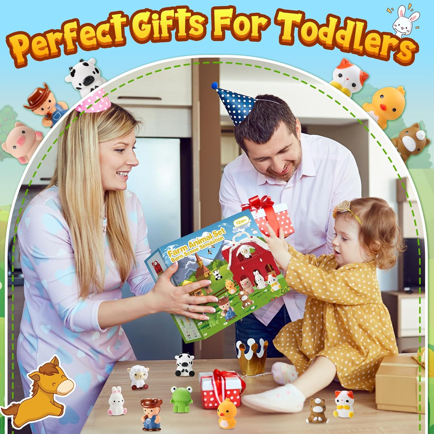 Thumbnail 6 de HappyKidsClub Montessori Farm Toy 24x11x21cm