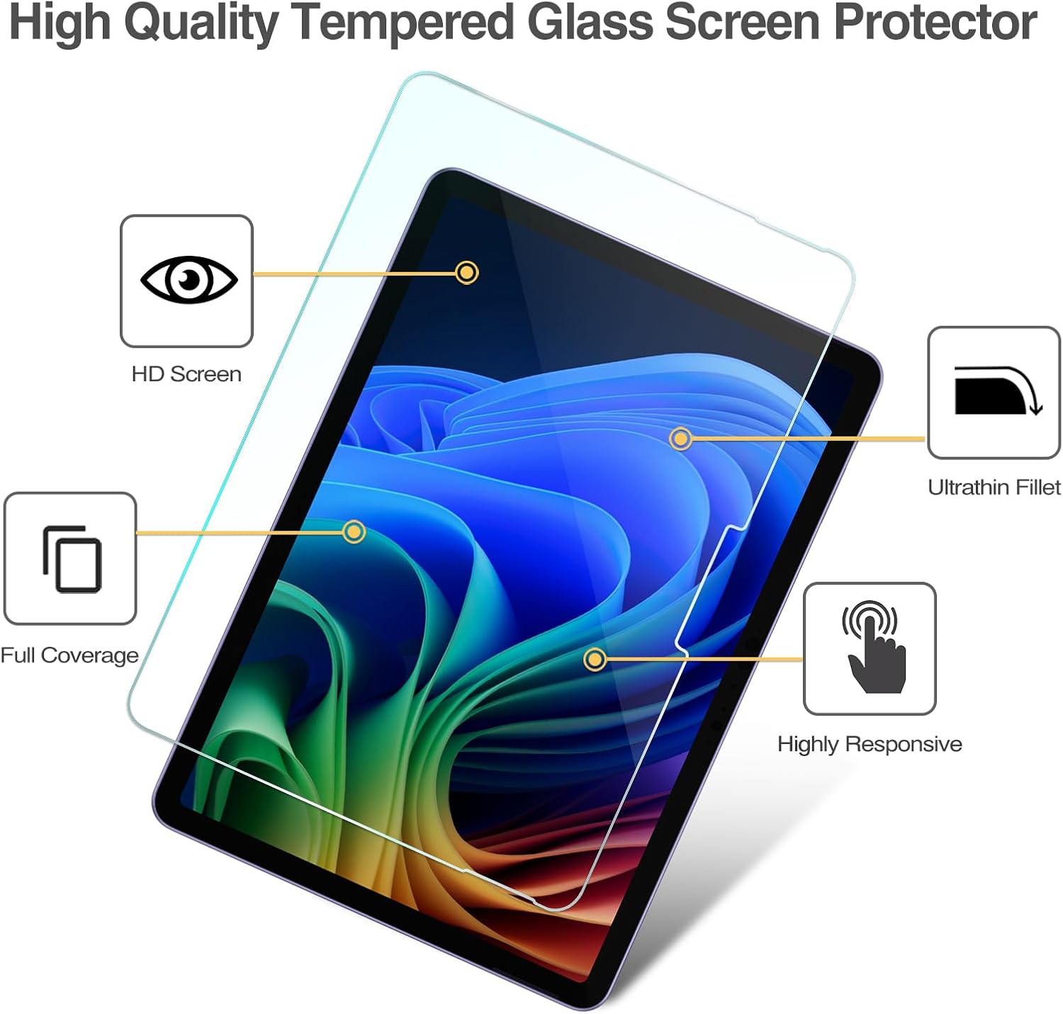 Detalle de ProCase Displayschutzfolie aus gehärtetem Glas für Surface Pro 12" (2025) – 2er Pack