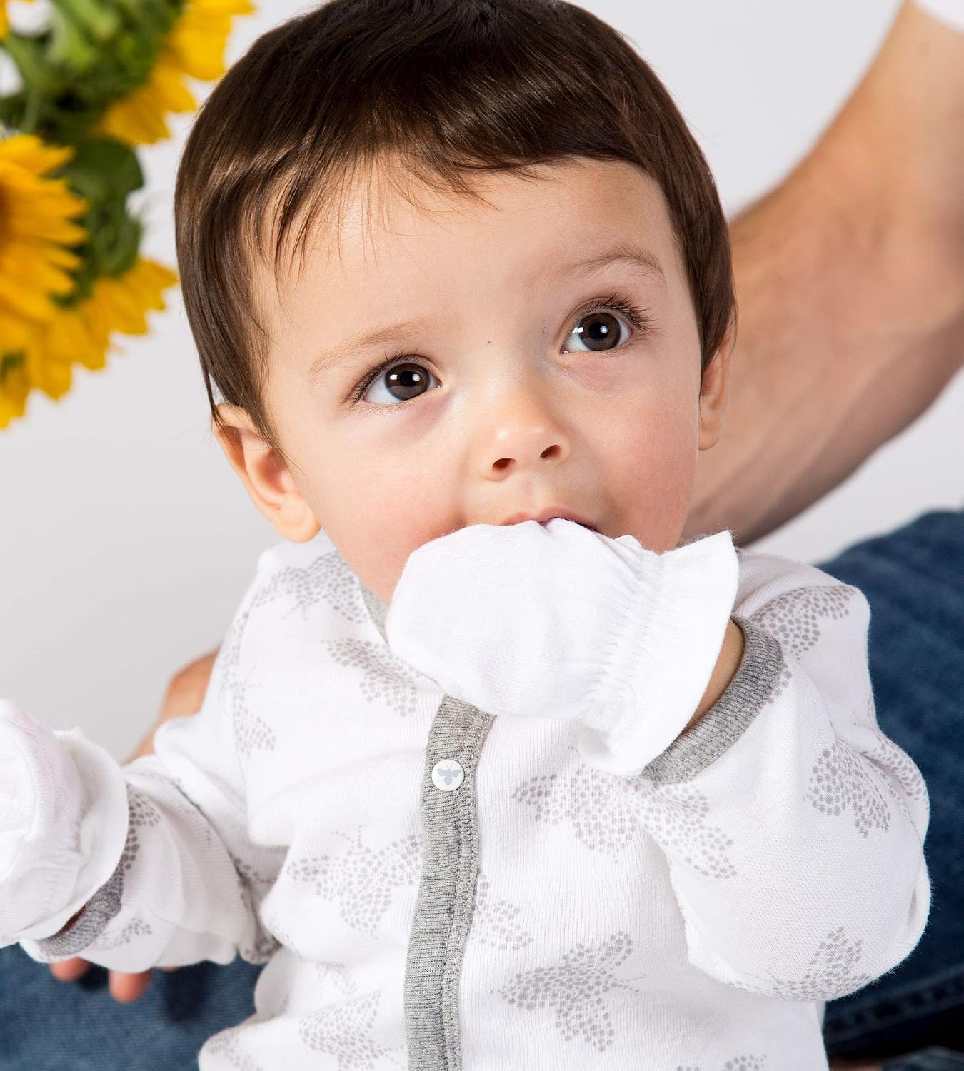 Thumbnail 6 de Burts Bees Baby Unisex Baby Mittens 3-Pack