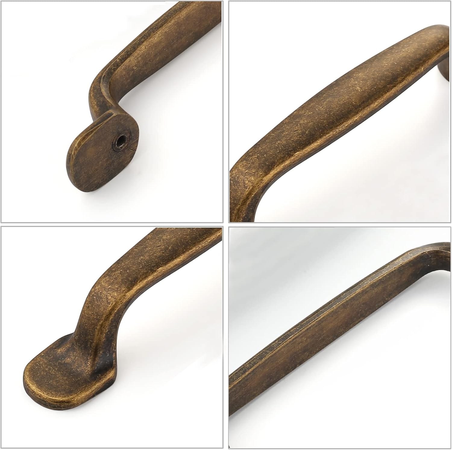 Thumbnail 5 de FURNIWARE 5Pack Antique Brass Kitchen Cupboard Handles – 96mm Hole Centre