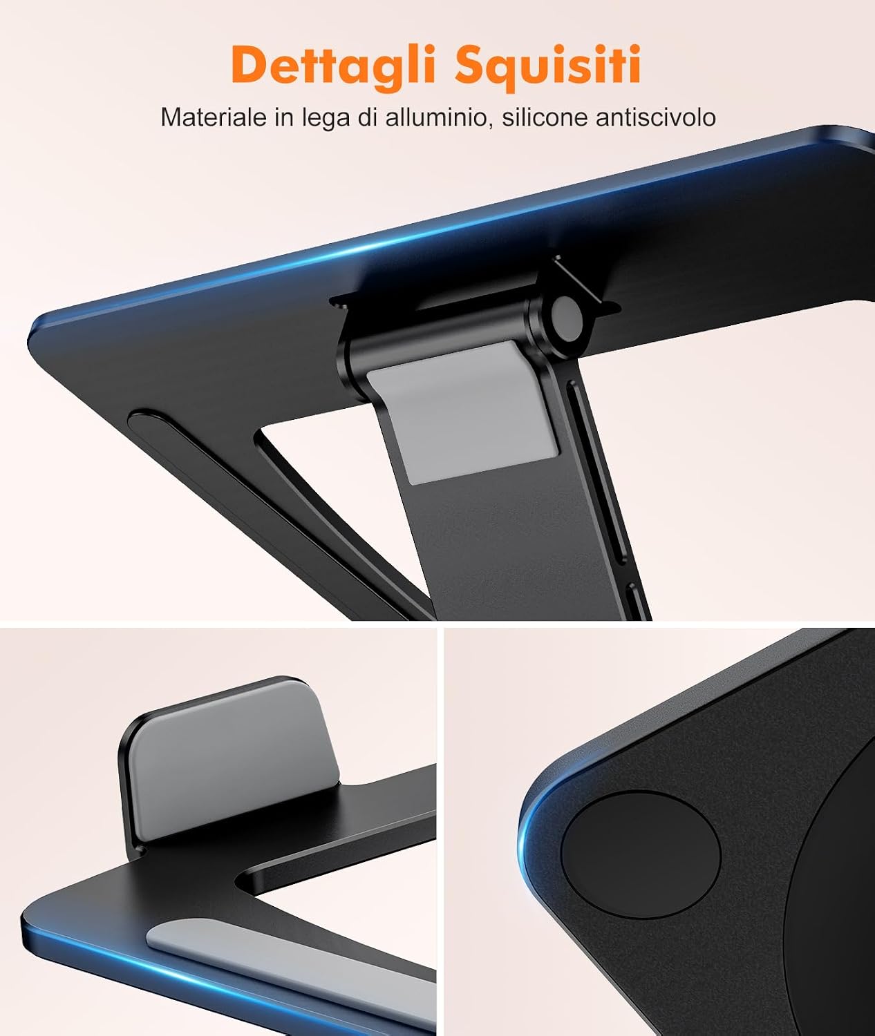Thumbnail 6 de EOIWUY Supporto PC Portatile 360°: supporto in alluminio regolabile e pieghevole per notebook da 10–16