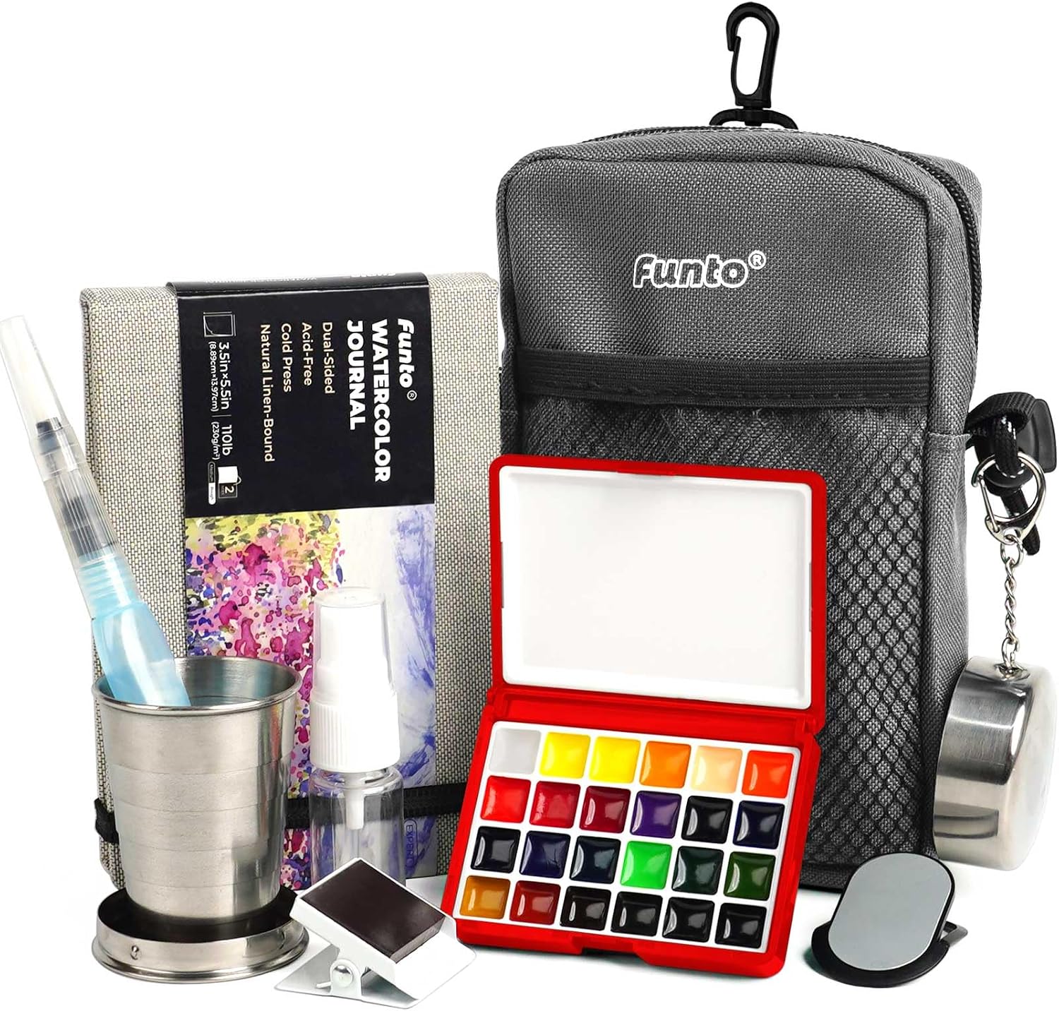 Detalle de Funto watercolour set, 24 colours