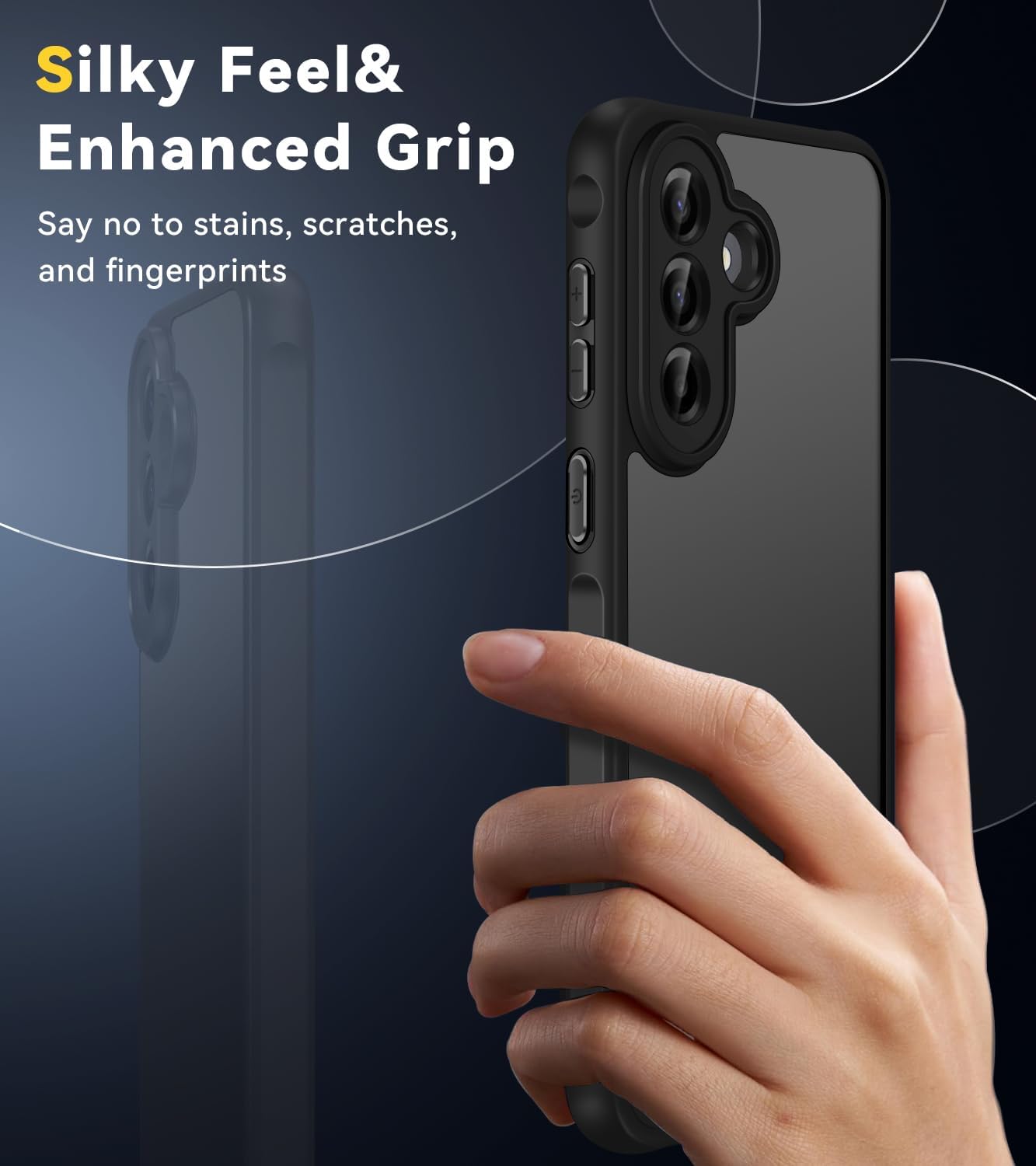 Detalle de ivoler Case for Samsung Galaxy A37 5G with 2 Tempered Glass Screen Protectors – Military-Grade Shockproof, Matte Back