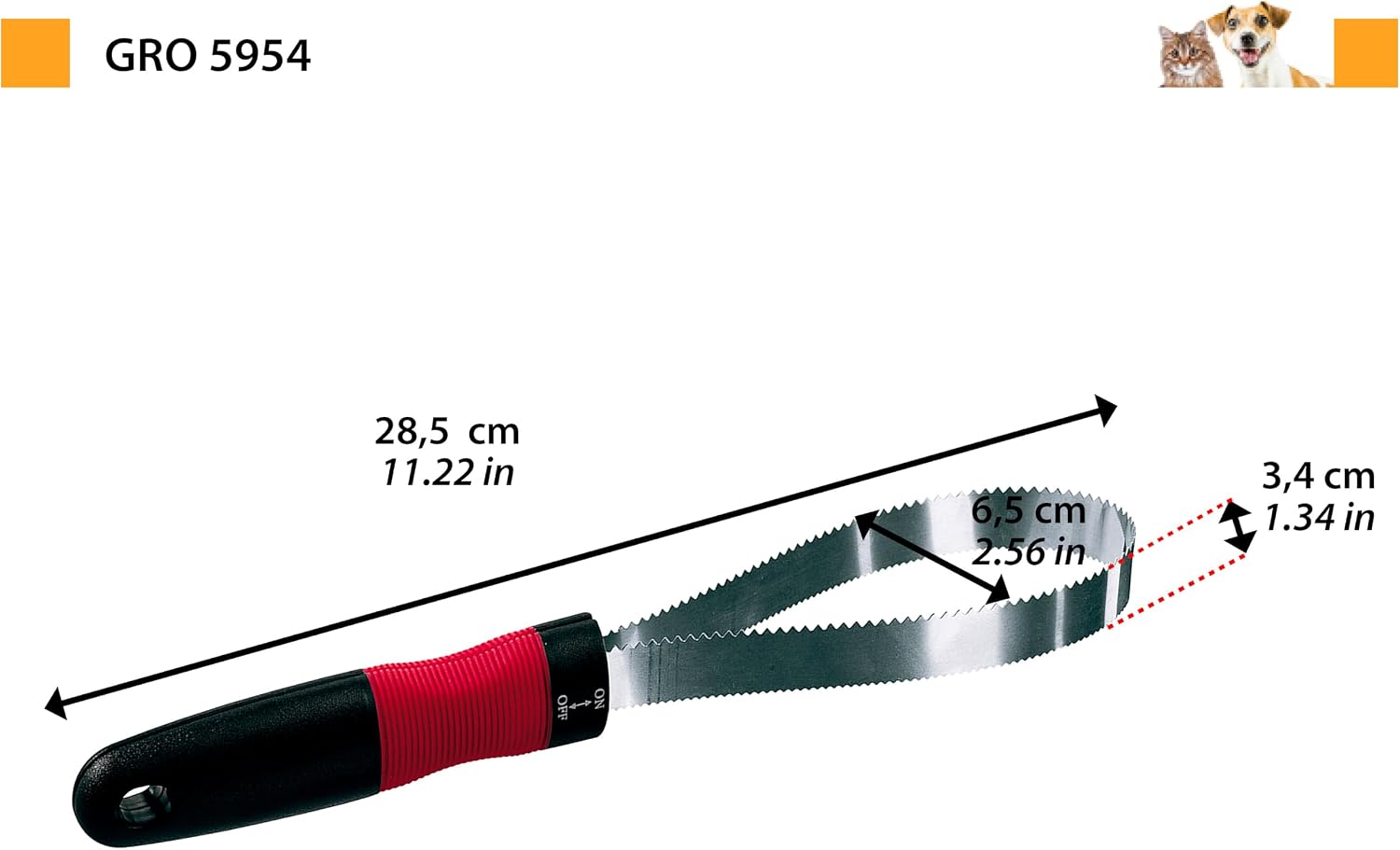 Detalle de Ferplast Striglia per cani pelo corto 28,5