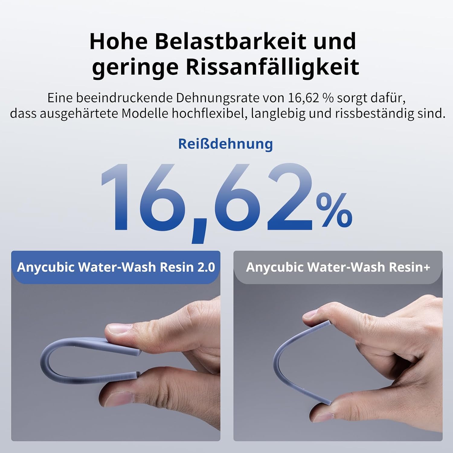 Detalle de ANYCUBIC Wasser-waschbares Resin 2.0 (405 nm) – UV-Standardharz für 4/6/8K LCD-Drucker, 1.000 g