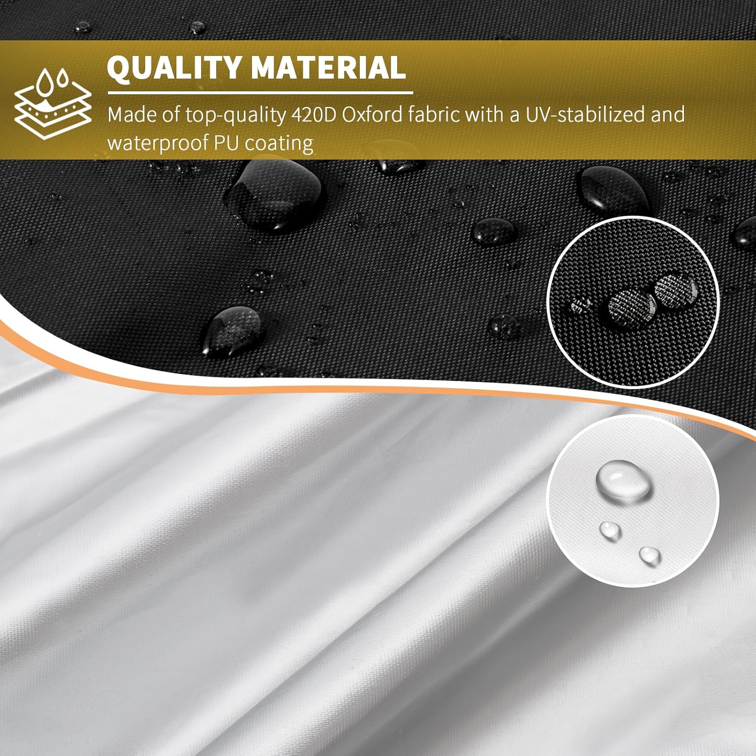 Thumbnail 2 de BEEWAY Garden Furniture Cover With Air Vent – 120x90x72cm, Waterproof 420D Oxford, Windproof