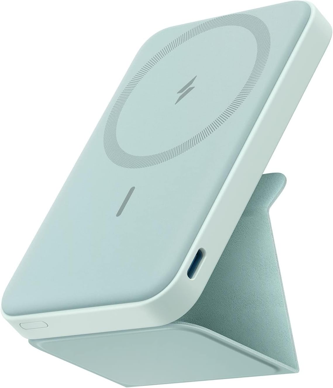 Detalle de Anker 622 MagGo magnetisk powerbank, 5 000 mAh med USB-C och vikbart stöd