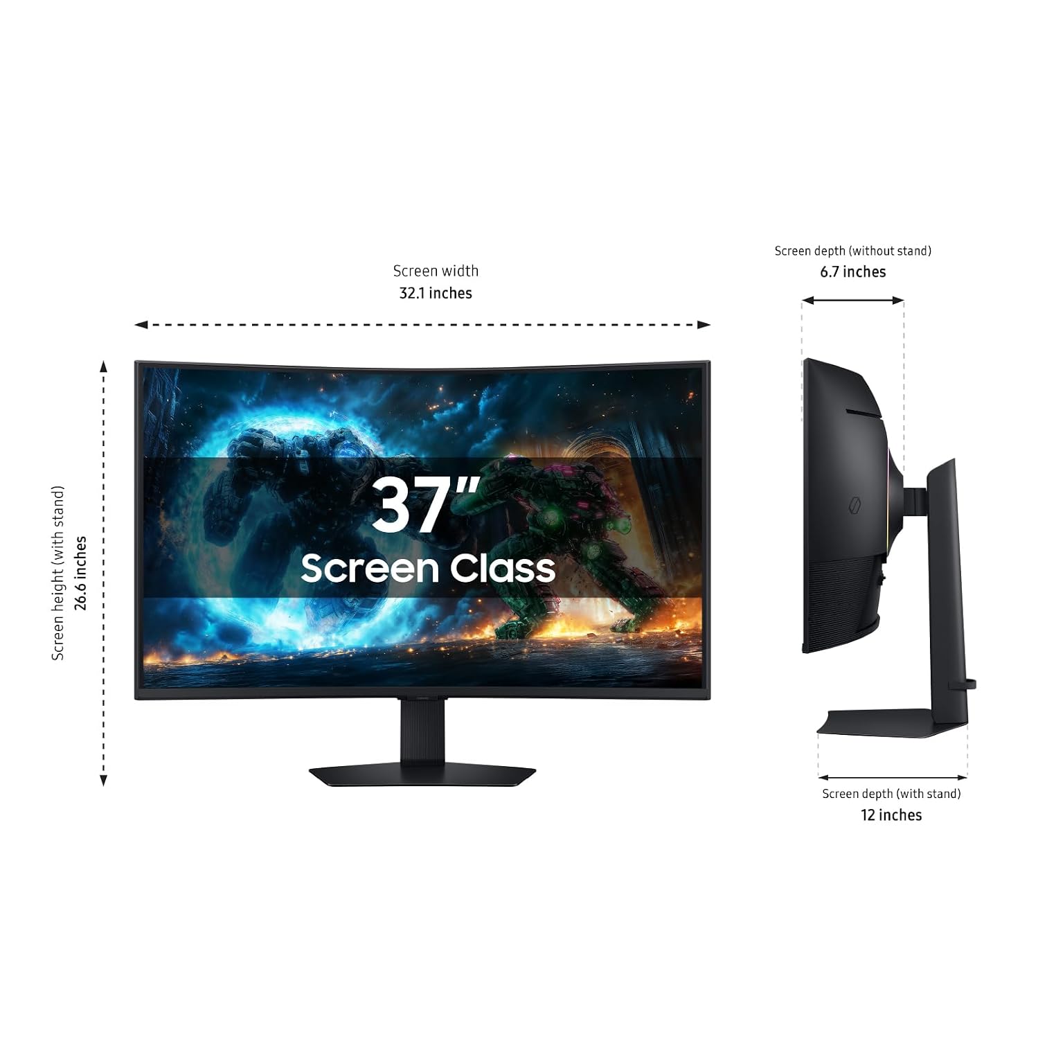 Thumbnail 2 de Samsung Odyssey G7 37” 4K Gaming Monitor
